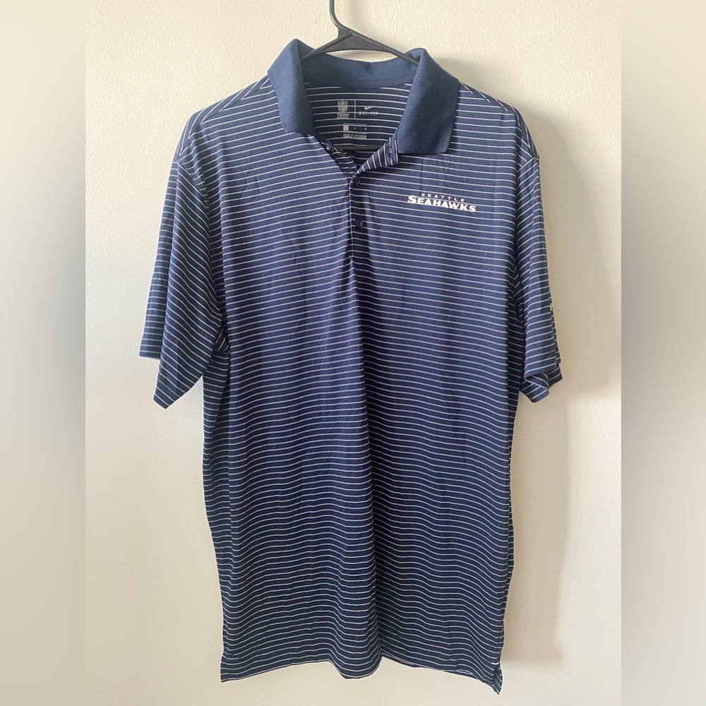 Nike Dri-Fit NFL Team Apparel Seattle Seahawks Athletic Polo